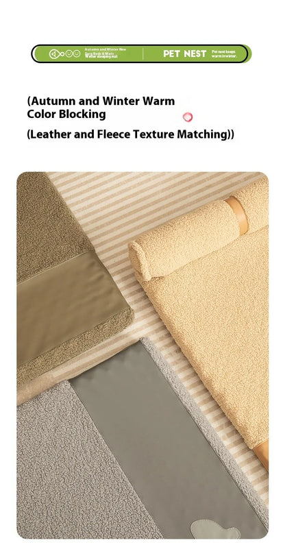 Four Seasons Dog Cat Bed Orthopedic Memory Foam Machine Washable Removable Cover All Season Comfort Mat for Small Medium Large