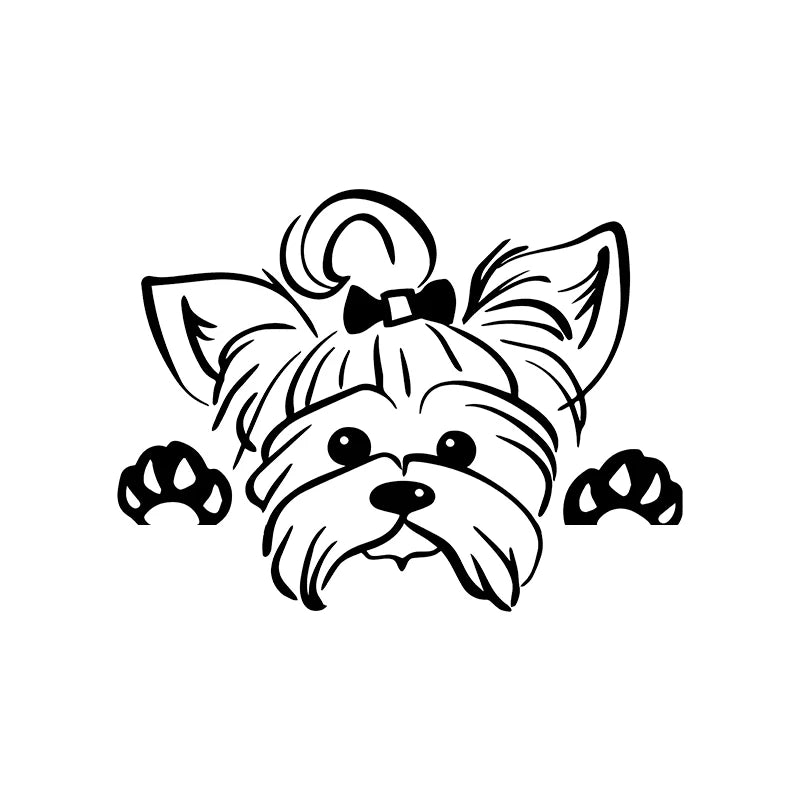 Cars Accessorie Decals Funny Dog With Name Car Decal Dogs Pet Animals Laptop Vinyl Sticker For Apple MacBook Pro/Air Decoration