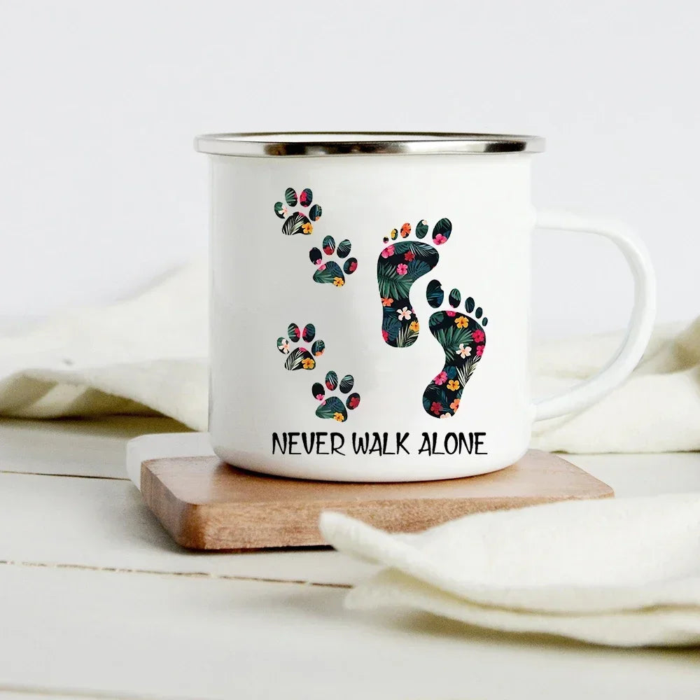 Funny Dachshund Print Creative Enamel Mug Coffee Wine Mugs Cartoon Dogs Paw Party Drink Beer Juice Milk Cups Gifts for Lover Dog