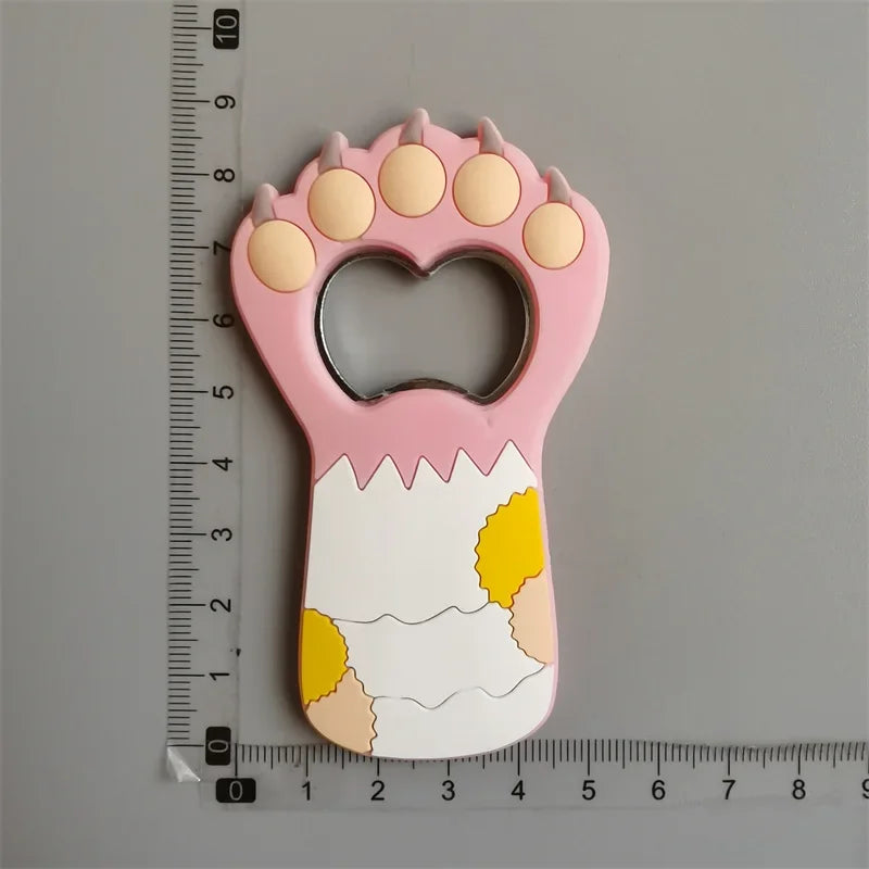 Cartoon Cute Animal Paw Wine Bottle Opener Beer Bottle Opener Cat Magnet Refrigerator Sticker Dog Fridge Magnet Beer Opener