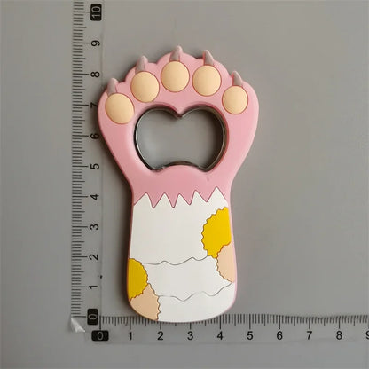Cartoon Cute Animal Paw Wine Bottle Opener Beer Bottle Opener Cat Magnet Refrigerator Sticker Dog Fridge Magnet Beer Opener