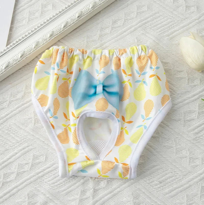 3PCs/Set Reusable Female Dog Diapers Warps Washable Dog Physiological Pants Breathable Pet Menstruation Pants for Small Dogs