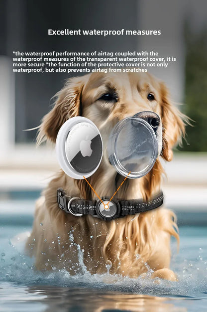 the FINDMYPAWS AIRTAG COLLAR - Dog Collar Reflective Waterproof Transparent Cover Airtag Locator Anti-Loss Pet Collar