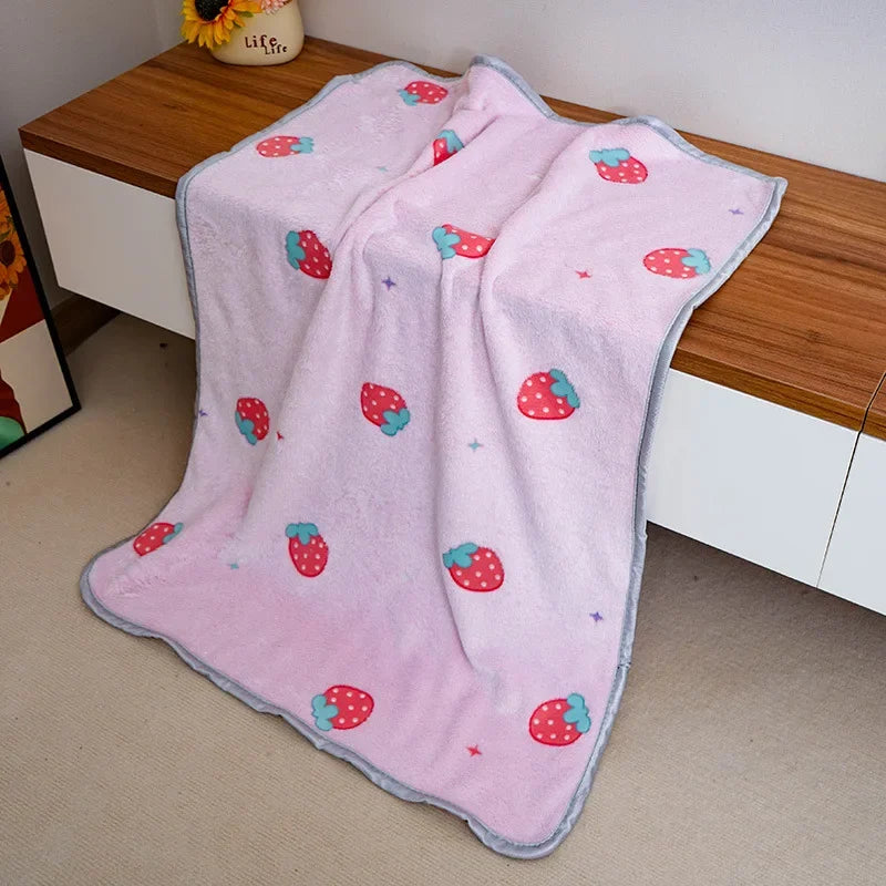 Pet Blanket Soft Flannel Dog Blanket Warm Comfortable Pet Bed Sheet Mat Cartoon Cute Cat Dog Sleeping Blanket Pet Supplies