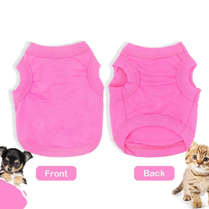 Blank Dog Clothes for Small Dogs, Summer Shirt, Chihuahua Bottoming T Shirts, Breathable Lightweight, Soft Puppy Apparel