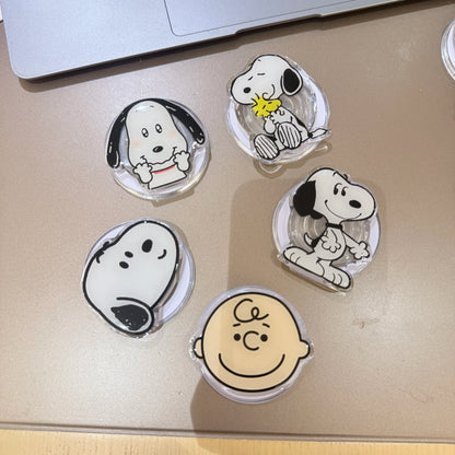 Cute Puppy For Snoopy Suction Magnet Smartphone Magnetic Mobile Phone Holder Samsung For Z Flip 7 Magnetic Phone Stand Practical