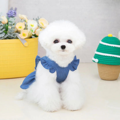 the BEST BABY - Dog Dress Puppy Luxury Skirt, Dog Clothes Princess Dresses, Wedding Evening Dress, Tutu Skirt Denim Skirt, Small Dogs Clothing