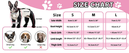 Dog Shoes Waterproof Adjustable Dog Boots Rain Day Pet Supplies Shoes For Dogs Outdoor Walking Soft French Bulldog Paws Protect