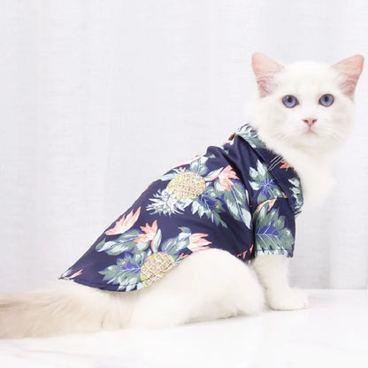 Summer Pet Dog Clothes Cool Beach Hawaiian Style Dog Cat Shirt Breathable Dog T-Shirts Chihuahua Dog Costumes Pet Puppy Clothing