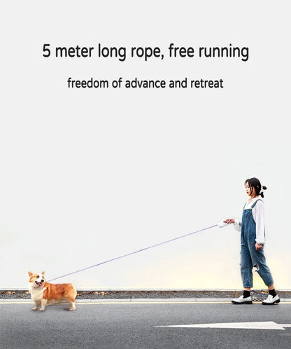 the LUMILEAD LED LEASH - LED Retractable Dog Leash with Light for Puppies/Small/Medium/Big Dogs/Cats, Pet Harness Straps Collar Accessories, 3m 5m Roulette