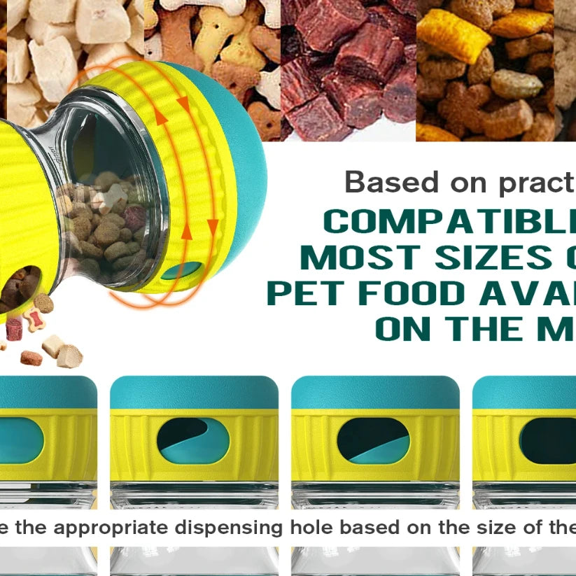 Treat Enrichment Pet Toys Slow Feeder Ball Food Dispensing Puppy Toy for Small Medium Dogs Irregular Rolling Design Dog Toys
