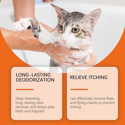 the SOAP & SUDS SHAMPOO - Natural Pet Shampoo for Dogs & Cats, Coconut Oil Derivative Formula, Removes Odor & Tangles, Flea & Insect Repellent