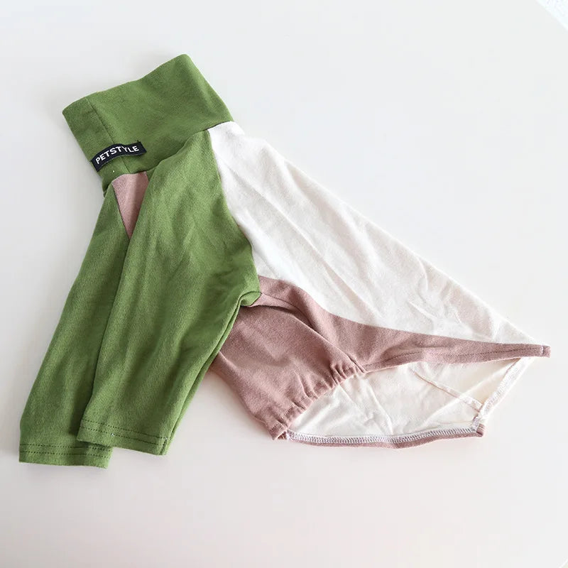 8colors Italian Greyhound Hound Two-Legged Clothes Fashionable Multicolor Soft Comfortable Elastic Fashion Patchwork Dog Clothes