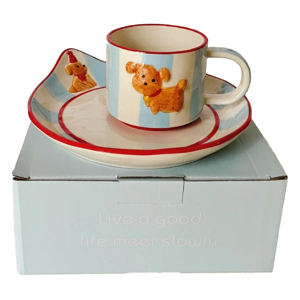 Mug Designer Hand-painted Birthday Dog Ceramic Coffee Mug Set High Appearance Level Cup Christmas Gift Birthday