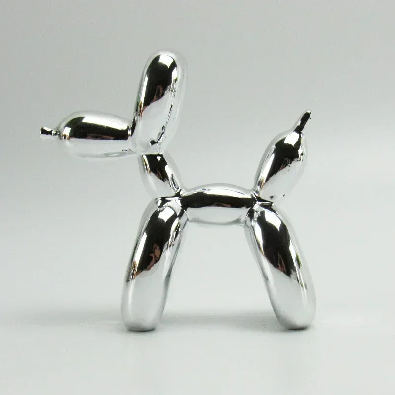 Resin Balloon Dog Sculpture Nordic Puppy Home Decor Living Room Desk Decor Office Figurines for Interior Decoration Home Statue