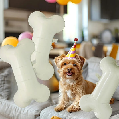 3/6pcs Funny Bone Shape Foil Balloons Pet Dog Bone Balloons for Birthday Party Decorations Supplies Kindergarten Kids Toys