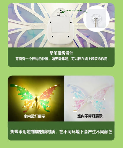 the GLOW WINGS - Dog Butterfly Wings, Pet Glowing Wings, Puppy Summer Clothes, Decorative Samoyed/Husky Medium Dogs