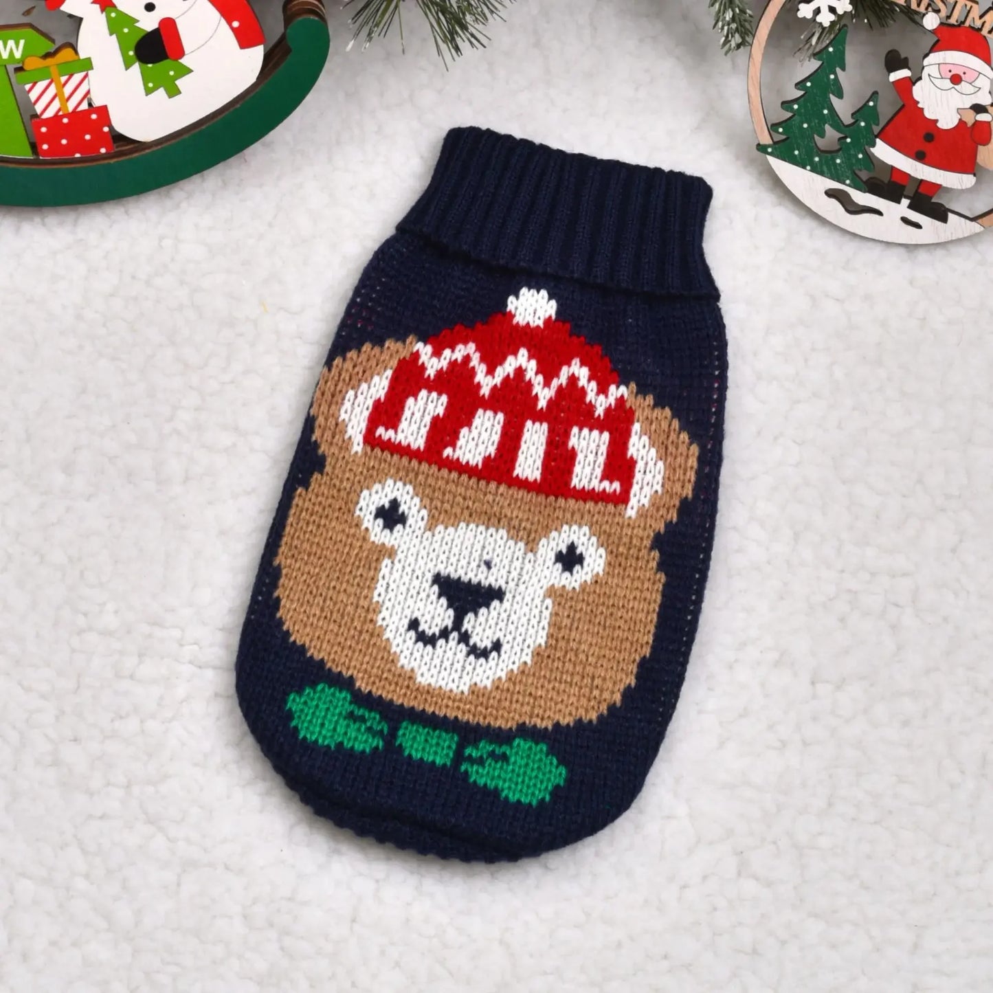 the PAWFROST COZY KNIT PET SWEATER - Small Cat/Dog Sweater/Pullover, Winter Dog Clothes for Small Dogs, Chihuahua/Yorkies Puppy Jacket, Pet Clothing Christmas