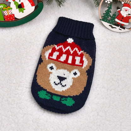 the PAWFROST COZY KNIT PET SWEATER - Small Cat/Dog Sweater/Pullover, Winter Dog Clothes for Small Dogs, Chihuahua/Yorkies Puppy Jacket, Pet Clothing Christmas