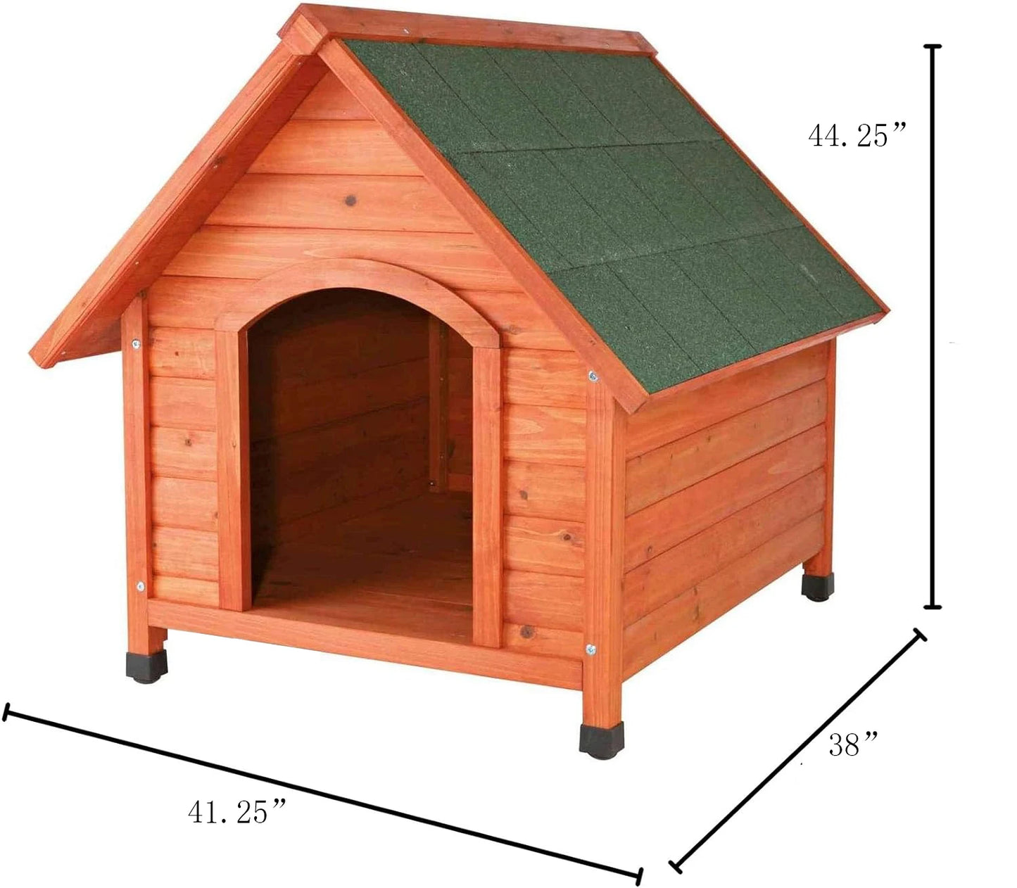 the CEDAR DOG - Durable Indoor Air Vents and Elevated Floor Waterproof Animal Pattern Kennel, Outdoor Wooden Pet Doghouse for Puppy Shelter