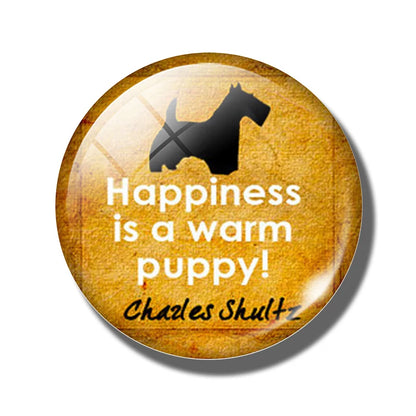 Yellow Brown Dachshund 30MM Fridge Magnet Handmade Weiner Dog Glass DomeRefrigerator Magnets Sticker Cute Animals Kitchen Decor