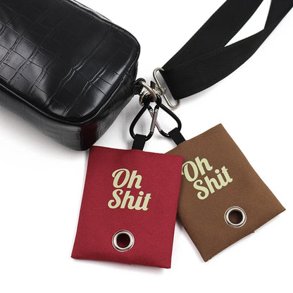 the FUNNY POOP BAG - Pet Supplies, Canvas Garbage Bags Poop Bag Dispenser, Portable Dog Poop Waste Bag Holder, Outdoor Puppy/Cat Pick Up Organizer