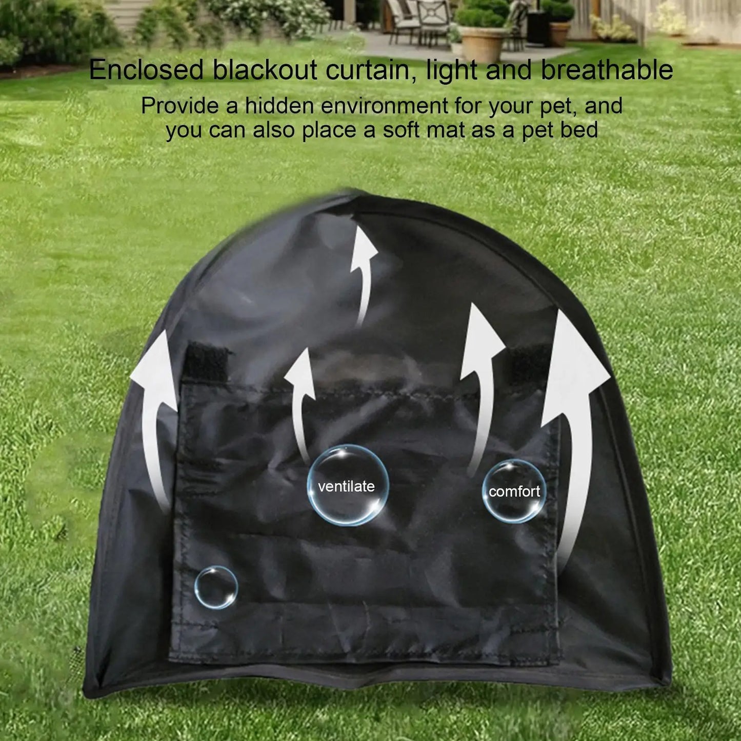 the BLACK DIAMOND DONE -Dog Sun Protection Tent, Pet Tent Outdoor Sun Protection, Cat and Dog Tent, Dog/Cat Fence Foldable Tent House for Puppies/Kittens