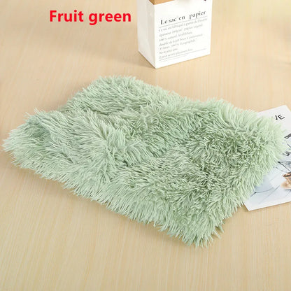 Fluffy Mat Long Plush Pet Blanket Cat Sleeping Mats Puppy Winter Warm Thin Kennel Cushion Soft Covers for Large Dogs Mattress