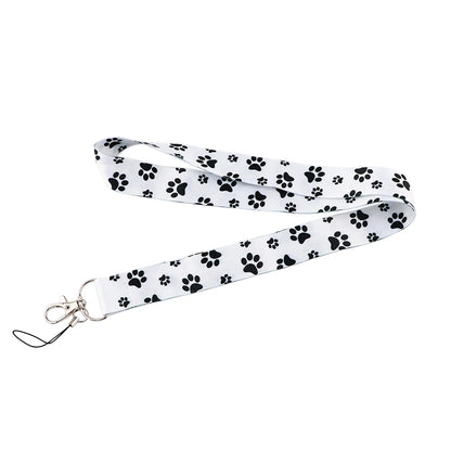 DZ1404 Dog Paw Print Lanyards for Key Neck Strap lanyard card ID Holder Gym Key Chain Key Badge Holder DIY Hang Rope Key Rings