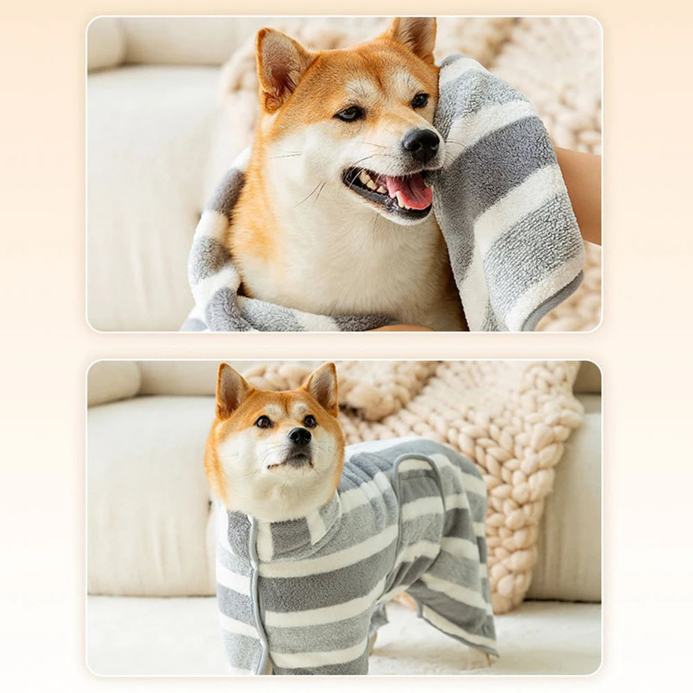 1PC Dog Bathrobe Oversized Thick-Added Absorbent Quick Drying Golden Shiba Cat Bath Towel Towel Used After Bath