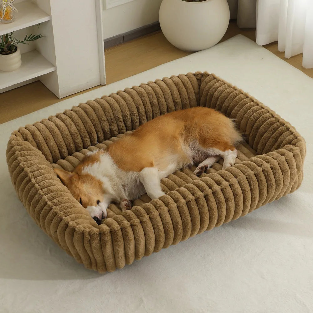 Pet Cat Dog Bed Square Plush Cat Mat Pet Cushion Winter Thickened Orthopedic Pet Mat Soft And Comfortable Cat Bed Pets Supplies