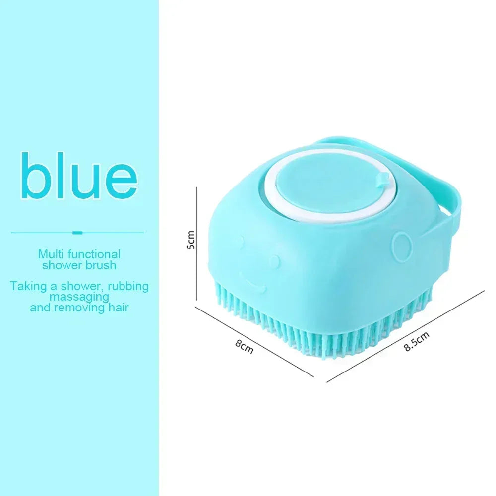 Silica Gel Dog Paws Cleaner Grooming Bathroom Puppy Sprayer Bathtub for Dogs Soft Pet Accessories Brush Safety Multifunction