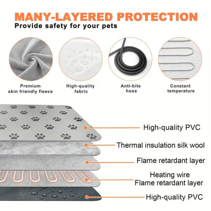 1PCS Dog and cat electric blanket heating pad pet mattress waterproof anti-bite adjustable temperature chair cushion