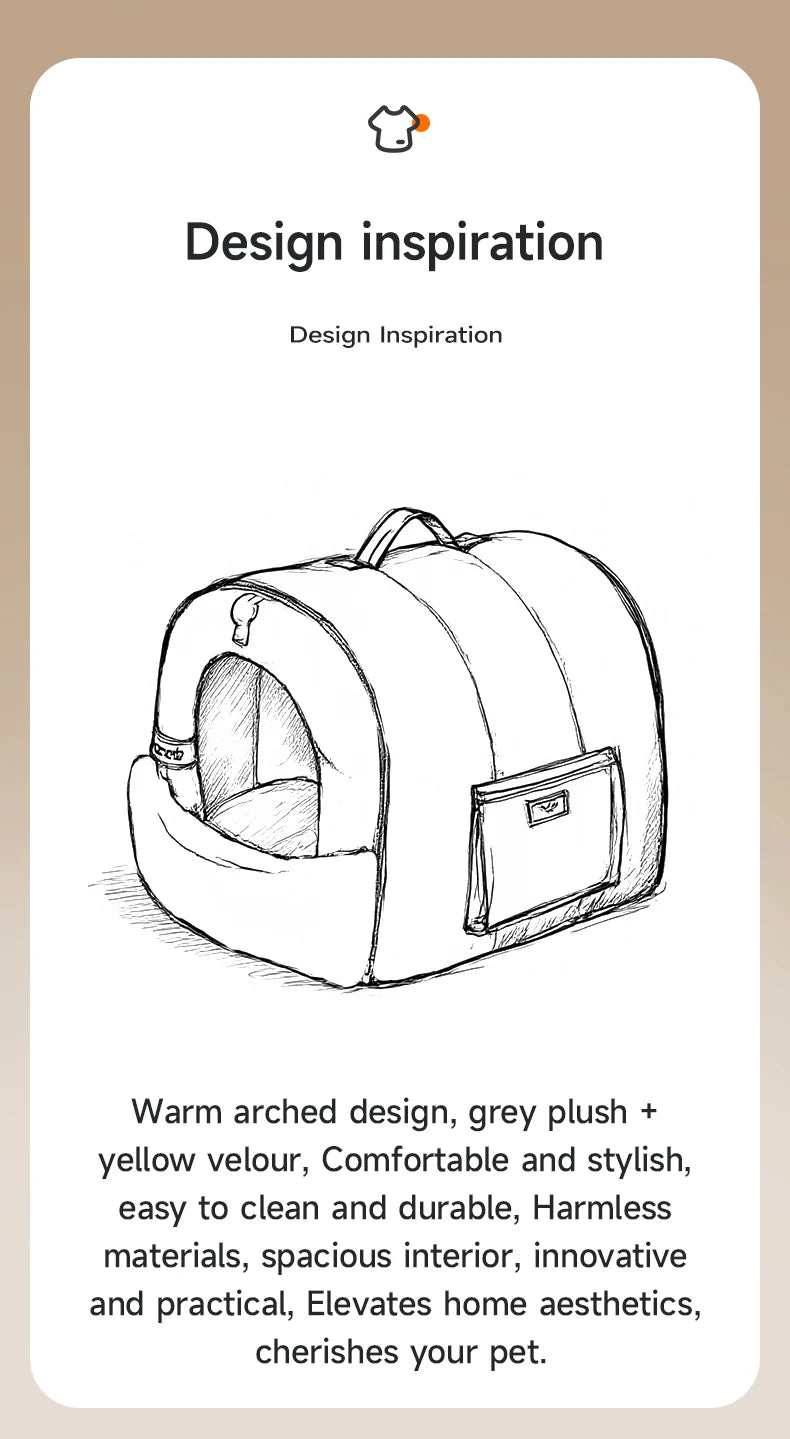 HOOPET Enclosed Dog Bed for Anxiety, Self Warming Calming Pet Tent with Removable Plush Mat, Washable Large Indoor House