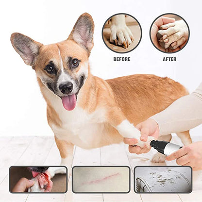 CDDMPET Pet Dog Cat Nail Clippers USB Charging Dog Nail Grinders Electric Dogs Cat Paws Nail Grooming Trimmer Accessories