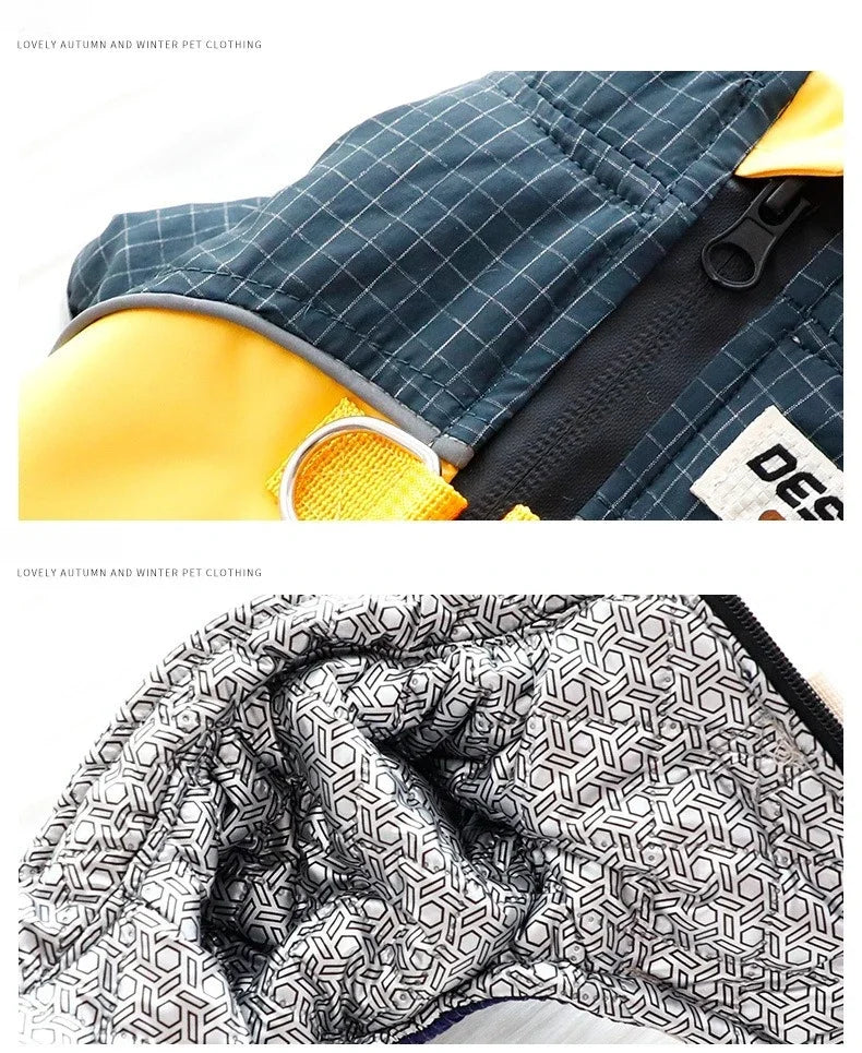 2025 Dog Clothes Winter Thick Functional Travel 3-Proof Down Jacket for Small Dog Cold-Resistant Outdoor Windproof Pet Outfit