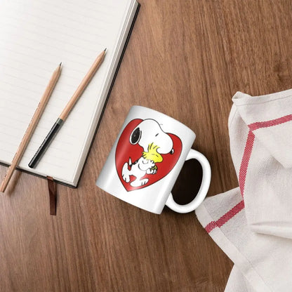 Manga Snoopy Woodstock Cartoon Dog Coffee Mug DIY Customized Ceramic Tea Milk Mug