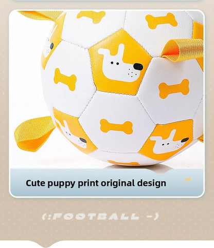 Dog outdoor chewing toy that is durable, bite-resistant and makes sound - inflatable football toy