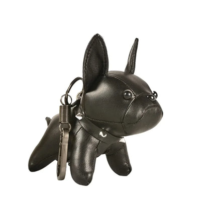 Kawaii Cute Chubby Leather Keychain French Bulldog Charm Dog Dolls Bag Hanging Exquisite Dog Pendant Friend