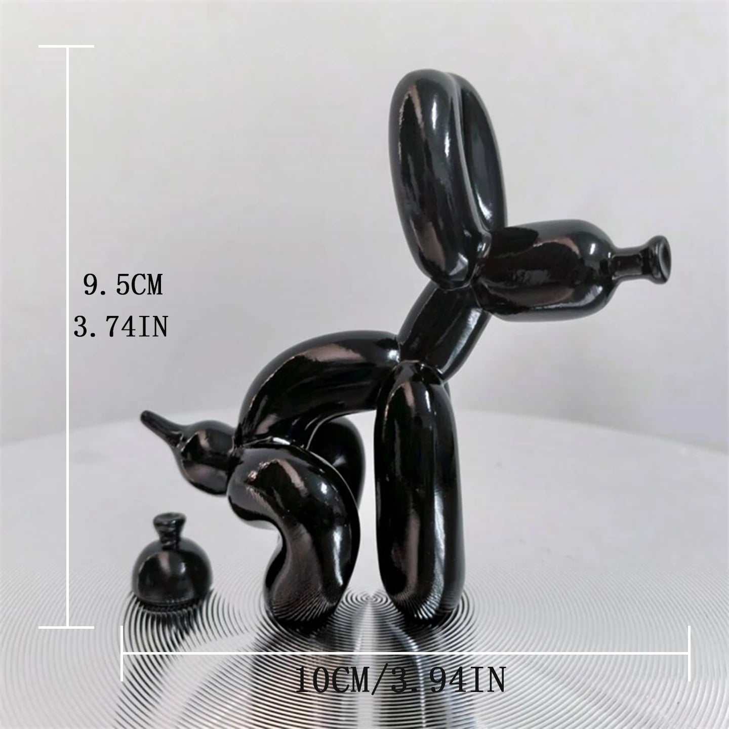 Cute Balloon Dog Puppy Poop Statue Resin Animal Sculpture Home Decor Resin Craft Office Decor