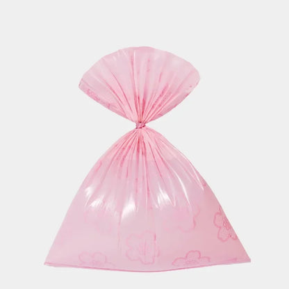 the PINK PETAL POOP BAGS - Pet Poop Scooper Bag, Portable Pet Waste Bags, Matching Pink Flower Dog Garbage Holder Dispensers, Cleaning Supplies Accessories