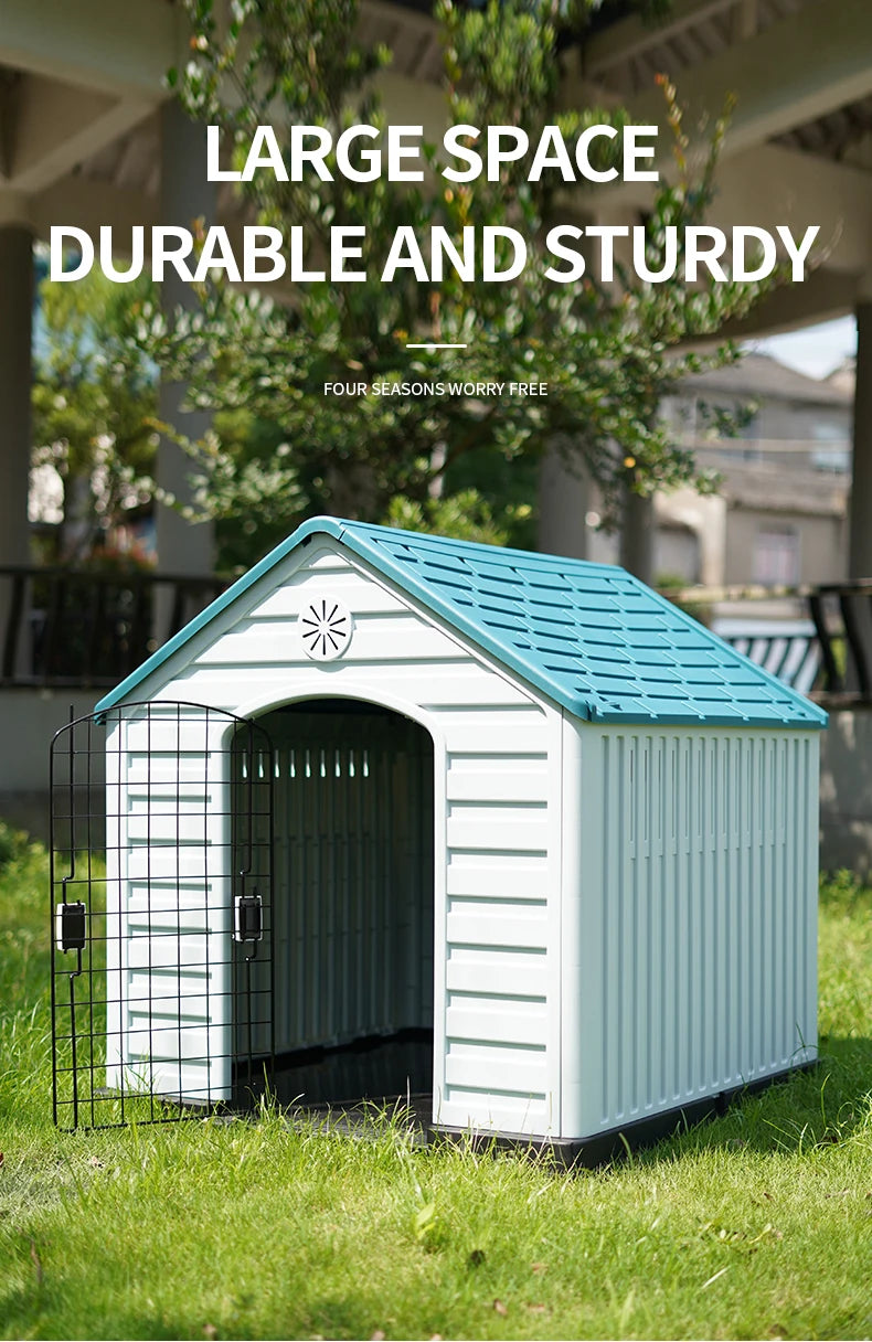 the SNOOPY DOGHOUSE - Luxury Big Plastic Doghouse, Outdoor Large Doghouse, Pet Dog Home