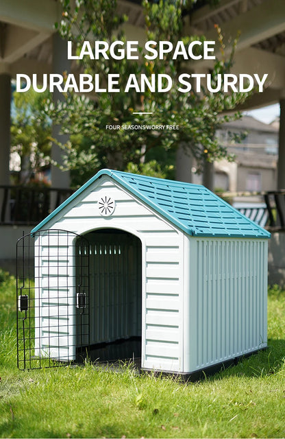 the SNOOPY DOGHOUSE - Luxury Big Plastic Doghouse, Outdoor Large Doghouse, Pet Dog Home