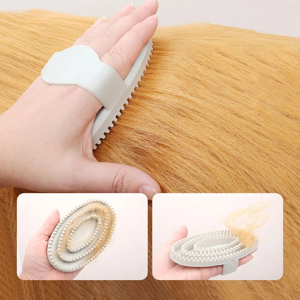 Pet Hair Brush for Cats and Dogs, Grooming Tool for Hair Combing, Deep - clean Stains in Fur, Essential Pet Supplies