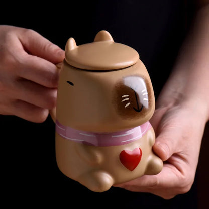 2025 New Ceramic Water Dolphin Cup Capybara Mug Home Breakfast Milk Coffee Mug Cartoon Creative Modeling Cups