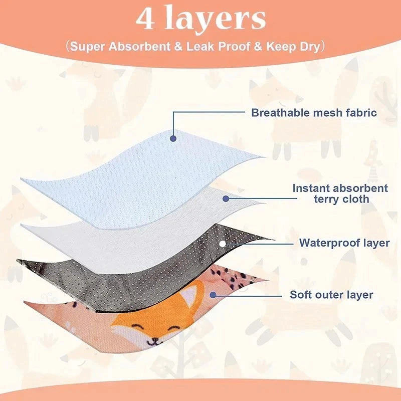 3pcs Set Washable Female Dog Physiological Pants Cute Cartoon Print Dog Diaper Underwear Dog Sanitary Panties Random Colors