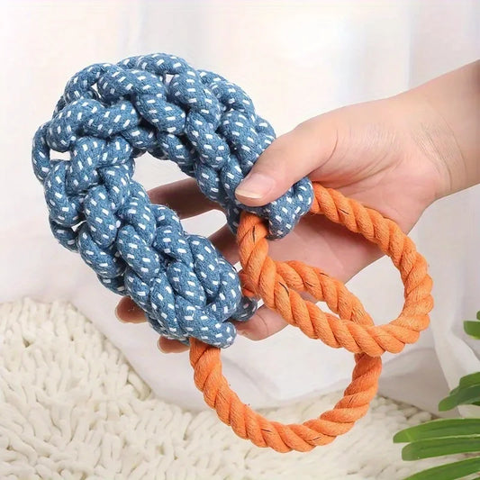RopeRally Chew Toy™ | Durable Dual-Handle Tug Rope for Dogs | Dog Paw Clothing™