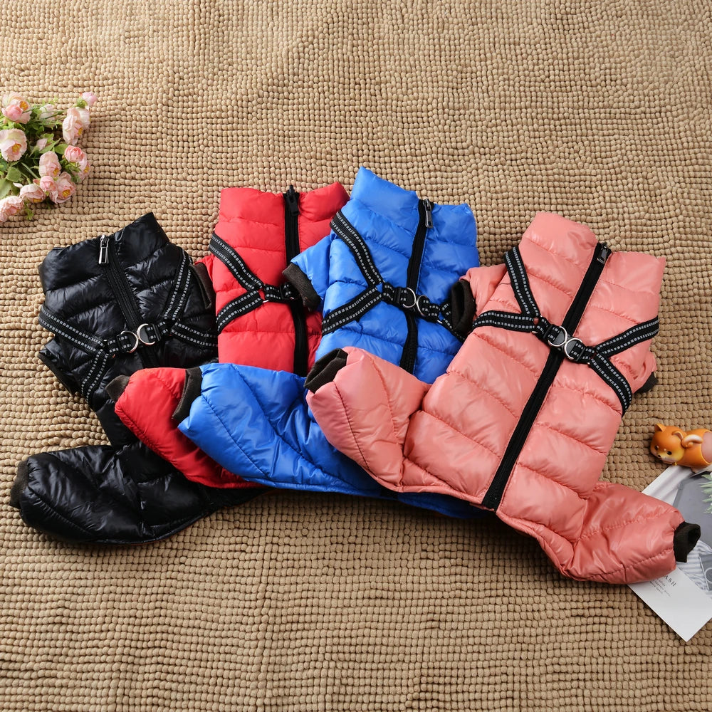 Winter Pet Jumpsuit Soft Warm Puppy Jacket Coat For Small Dogs Cats Zipper Solid Apparel Chihuahua French Bulldog Sphynx Costume