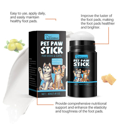 the PET PAW STICK - Pet Paw Balm, Helps Soothe and Protect Dry Cracked Noses/Paws with Natural Dog Paw Oil, Moisturizing Paw Protectant Pet Care