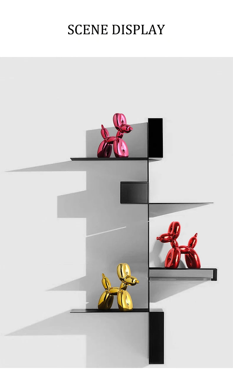 Resin Balloon Dog Sculpture Nordic Puppy Home Decor Living Room Desk Decor Office Figurines for Interior Decoration Home Statue
